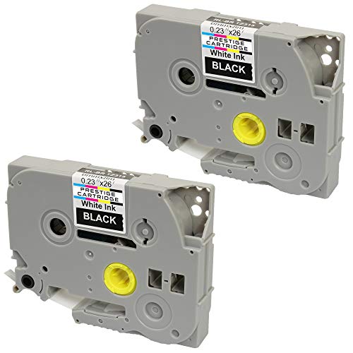 2 Kassetten TZe-315 TZ-315 weiß auf schwarz 6mm x 8m Schriftband kompatibel für Brother P-Touch PT-1000 1005 1010 3600 D200 D210 D210VP D450VP D600VP E100 E550WVP H101C H105 H110 H300 H500 P700 P750W von PRESTIGE CARTRIDGE