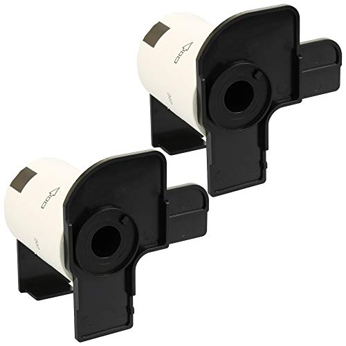 2 x DK-11207 Runde Etiketten (100 Etiketten pro Rolle) kompatibel zu Brother QL-500, QL-550, QL-560, QL-570, QL-580N, QL-700, QL-720NW, QL-800, 810W, QL-1050, 1100, 1110NWB (58mm x 58mm) | CD/DVD von PRESTIGE CARTRIDGE
