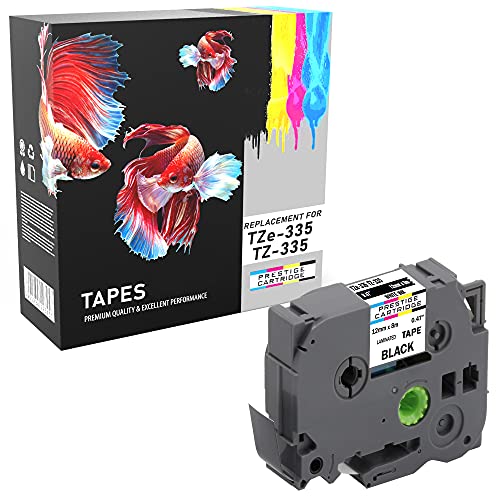 Kassette TZe-335 TZ-335 weiß auf schwarz 12mm x 8m Schriftband kompatibel für P-Touch PT-1000 1005 1010 3600 D200 D210 D210VP D450VP D600VP E100 E550WVP H101C H105 H110 H300 H500 P700 P750W Kassette TZe-335 TZ-335 weiß auf schwarz 12mm x 8m Schriftband kompatibel für P-Touch PT-1000 1005 1010 3600 D200 D210 D210VP D450VP D600VP E100 E550WVP H101C H105 H110 H300 H500 P700 P750W von PRESTIGE CARTRIDGE