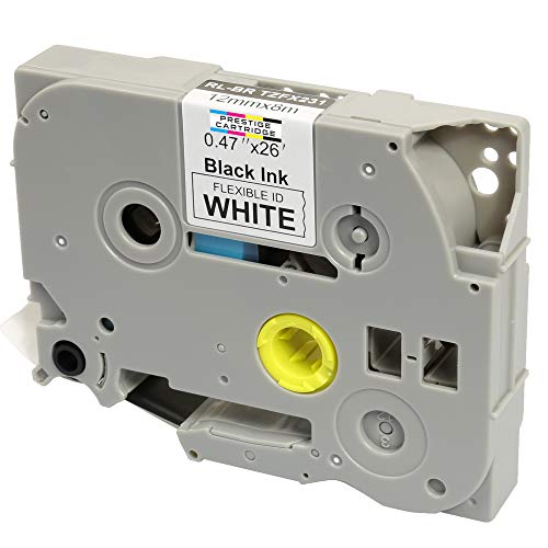 Kassette TZe-FX231 TZ-FX231 schwarz auf weiß (flexibel) 12mm x 8m Schriftband kompatibel für P-Touch PT-1000 1005 1010 3600 9600 D210 D210VP D450VP D600VP H101C H105 H110 H300 H500 P700 P750W von PRESTIGE CARTRIDGE