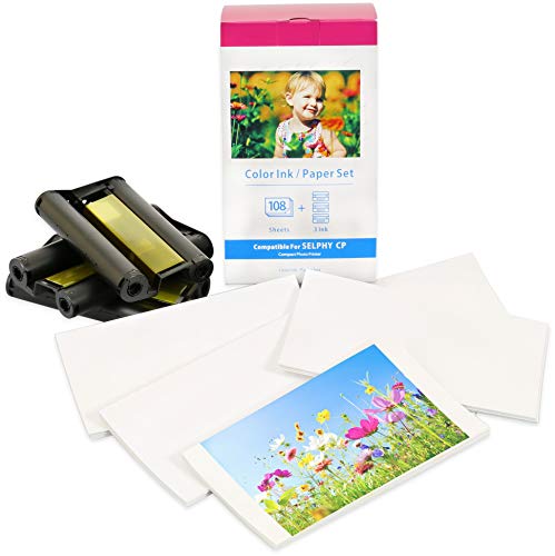 PRESTIGE CARTRIDGE und Papier kompatibel zu KP-108IN für Canon Selphy CP1300 CP1200 CP1000 CP910 CP820 CP810 CP800 CP790 CP780 Fotodrucker | 3 Farbkartuschen | 108 Blatt | Postkarten-Größe: 100 x 148mm, kartusche & papier PRESTIGE CARTRIDGE und Papier kompatibel zu KP-108IN für Canon Selphy CP1300 CP1200 CP1000 CP910 CP820 CP810 CP800 CP790 CP780 Fotodrucker | 3 Farbkartuschen | 108 Blatt | Postkarten-Größe: 100 x 148mm, kartusche & papier von PRESTIGE CARTRIDGE