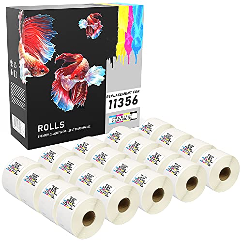 Prestige Cartridge 11356 Etiketten kompatibel zu Dymo LabelWriter 320/400/450/4XL, 89 mm x 41 mm, 20 Rollen, weiß Prestige Cartridge 11356 Etiketten kompatibel zu Dymo LabelWriter 320/400/450/4XL, 89 mm x 41 mm, 20 Rollen, weiß von PRESTIGE CARTRIDGE