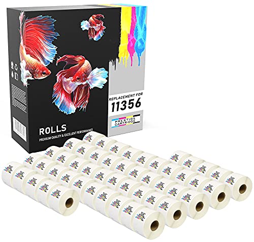 Prestige Cartridge 11356 Etiketten kompatibel zu Dymo LabelWriter 320/400/450/4XL, 89 mm x 41 mm, 50 Rollen, weiß von PRESTIGE CARTRIDGE