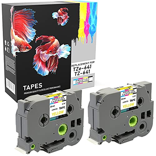 Prestige Cartridge 2 Kassetten TZe-641 TZ-641 schwarz auf gelb 18mm x 8m Schriftband kompatibel für Brother P-Touch PT-2030VP 2430PC 3600 9600 D400 D450VP D600VP E300VP E550WVP H300 H500 P700 P750W Prestige Cartridge 2 Kassetten TZe-641 TZ-641 schwarz auf gelb 18mm x 8m Schriftband kompatibel für Brother P-Touch PT-2030VP 2430PC 3600 9600 D400 D450VP D600VP E300VP E550WVP H300 H500 P700 P750W von PRESTIGE CARTRIDGE