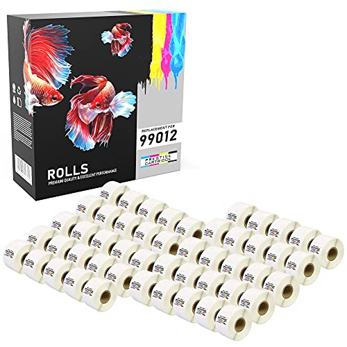 Prestige Cartridge 50x 99012 36mm x 89mm Etiketten kompatibel für LabelWriter 4XL, 310, 320, 330, 400, 450 Turbo/Twin Turbo/Duo & Seiko Smart Etikettendrucker (260 Etiketten pro Rolle) von PRESTIGE CARTRIDGE