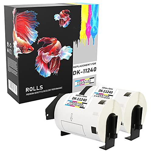 Prestige Cartridge DK11240 Versand-Etiketten kompatibel zu Brother P-Touch QL-1050/QL-1060N, 102 mm x 51 mm, 2 Rollen, weiß von PRESTIGE CARTRIDGE