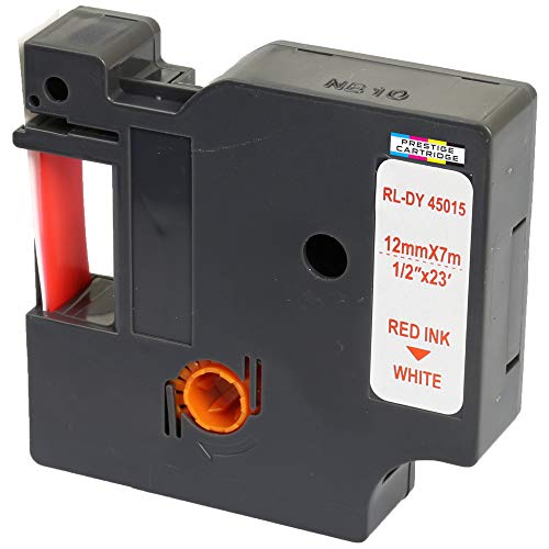 Schriftband-Kassette 45015 S0720550 rot auf weiß 12mm x 7m kompatibel für LabelManager LM 160 210D 220P 260P 280 360D 420P 450D 500TS PnP MobileLabeler LabelPoint LabelWriter LW 400 450 Duo Schriftband-Kassette 45015 S0720550 rot auf weiß 12mm x 7m kompatibel für LabelManager LM 160 210D 220P 260P 280 360D 420P 450D 500TS PnP MobileLabeler LabelPoint LabelWriter LW 400 450 Duo von PRESTIGE CARTRIDGE