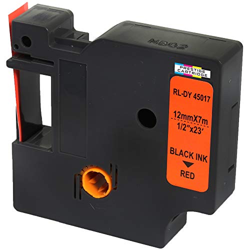 Schriftband-Kassette 45017 S0720570 schwarz auf rot 12mm x 7m kompatibel für LabelManager LM 160 210D 220P 260P 280 360D 420P 450D 500TS PnP MobileLabeler LabelPoint LabelWriter LW 400 450 Duo Schriftband-Kassette 45017 S0720570 schwarz auf rot 12mm x 7m kompatibel für LabelManager LM 160 210D 220P 260P 280 360D 420P 450D 500TS PnP MobileLabeler LabelPoint LabelWriter LW 400 450 Duo von PRESTIGE CARTRIDGE