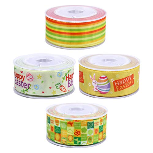 4 Rollen Osterband Ostern-bastelband Diy-band Hasen-ei-band Osterdruckbänder Handgefertigte Zierleisten Bastelbedarf Ripsband Verpackungsband Karottenband Kasten Handbuch Polyester 4 Rollen Osterband Ostern-bastelband Diy-band Hasen-ei-band Osterdruckbänder Handgefertigte Zierleisten Bastelbedarf Ripsband Verpackungsband Karottenband Kasten Handbuch Polyester von PRETYZOOM