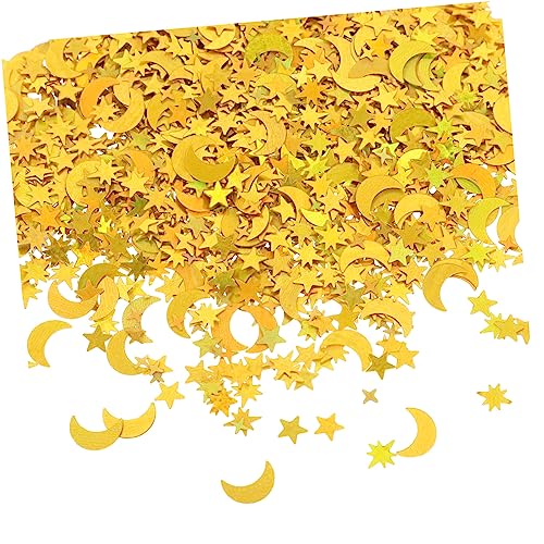 PRETYZOOM Elegantes Konfetti Aus Glänzendem Kunststoff in Form Von Mond Und Stern Für Partydekorationen Und Hochzeitsdekorationen von PRETYZOOM