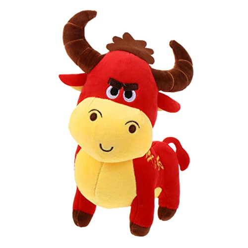 PRETYZOOM 1 PC Kalb Puppe Interessante Puppe Puppe Ornament Kreative Verzierung Neujahrsdekoration Elastisches Kissen Cartoon Dekoration Kalb Form Puppe Rote Daunen Baumwolle PRETYZOOM 1 PC Kalb Puppe Interessante Puppe Puppe Ornament Kreative Verzierung Neujahrsdekoration Elastisches Kissen Cartoon Dekoration Kalb Form Puppe Rote Daunen Baumwolle von PRETYZOOM