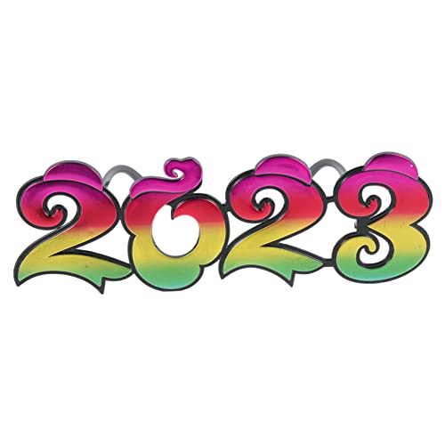 PRETYZOOM 1 Paar 2023 Partybrille 2023 Zahlenbrille Leistungsrequisiten Glitzerbrille 2023 Partybrillen Für Das Neue Jahr Partydekorationen Für Das Neue Jahr Handy Neujahrsvorräte Stk von PRETYZOOM