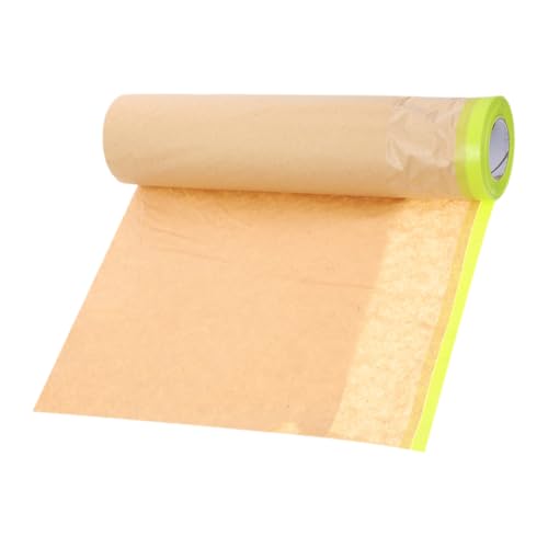PRETYZOOM 1 Rolle Abdeckpapier maler zubehör kraftpapier Bastelpapier Maskierfolie Schutzpapier Rolle schutzfolie Auto-Klebeband Farbband für Wände Abdeckband zum Lackieren Zeichenband Khaki von PRETYZOOM