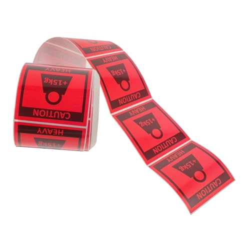 PRETYZOOM 1 Rolle Aufkleber für Übergewicht stickers aufkleber buisiness Hochklebendes Etikett Hinweisaufkleber versandpakete Etiketten ziehen um Aufkleber für den Umzug Team-Lift-Label rot von PRETYZOOM
