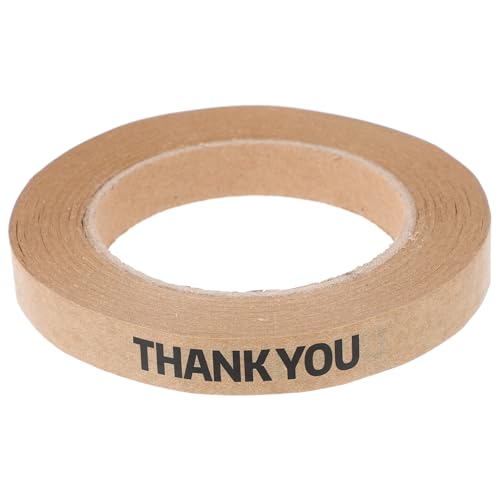 PRETYZOOM 1 Rolle Kraftpapierdichtungsband klebeband kaffeetassen Abdichtband Beutelverschlussband Beutelverschlussbänder Packband aus Papier süßes Paketband Klebebänder für Packtaschen von PRETYZOOM