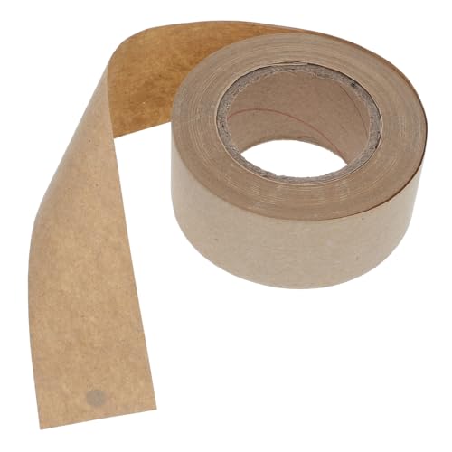 PRETYZOOM 1 Rolle Wassersolubler Verpackungsklebeband Braunes Packpapier für Kreative Projekte Einfach zu Entfernen Rückstandsfrei für Sicheres Verpacken Versenden von PRETYZOOM