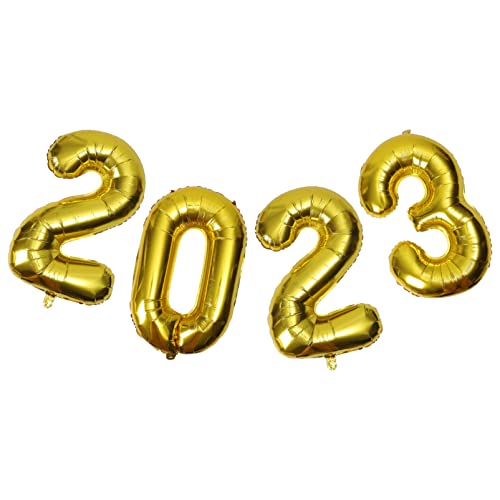 PRETYZOOM 1 Satz 2023 2023 Aluminiumfolienballon Ballonaufblasvorrichtung Geburtstagsballon aus Folie house decoration zahlenluftballons 2023 Zahlenballondekor Ballon mit Partynummer Golden PRETYZOOM 1 Satz 2023 2023 Aluminiumfolienballon Ballonaufblasvorrichtung Geburtstagsballon aus Folie house decoration zahlenluftballons 2023 Zahlenballondekor Ballon mit Partynummer Golden von PRETYZOOM