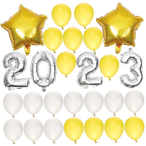 PRETYZOOM 1 Satz Ballon 2023 Heliumtanks für Ballons wandverkleidung Zahlenballons Partyballons Luftballons für die Abschlussfeier Anzahl Partybedarf Decke schmücken von PRETYZOOM