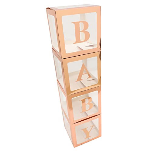 PRETYZOOM 1 Satz Boxen Ballon-box Babyboxen Für Die Babyparty Ballonboxen Mit Babybuchstaben Luftballonboxen Zum Geburtstag Quadratische Ballonboxen Für Babys Rose Gold Papier PRETYZOOM 1 Satz Boxen Ballon-box Babyboxen Für Die Babyparty Ballonboxen Mit Babybuchstaben Luftballonboxen Zum Geburtstag Quadratische Ballonboxen Für Babys Rose Gold Papier von PRETYZOOM