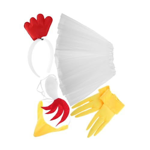 PRETYZOOM 1 Satz Hühnerkostüm Set für Frauen Teiliges Cosplay Zubehör mit Haarband und Tutu Rock Karneval Halloween und Partys Einzigartiges Hühner Design für Unvergessliche Auftritte PRETYZOOM 1 Satz Hühnerkostüm Set für Frauen Teiliges Cosplay Zubehör mit Haarband und Tutu Rock Karneval Halloween und Partys Einzigartiges Hühner Design für Unvergessliche Auftritte von PRETYZOOM