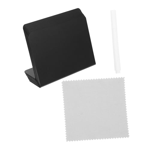 PRETYZOOM 1 Satz Löschbare Preisschildkarte Heimschulzubehör Vertikale Tischkarte Tischnummer Steht L-förmiges Kleines Tafelschild Menütafel Für Die Küche Desktop-namensschild Black Plastik von PRETYZOOM