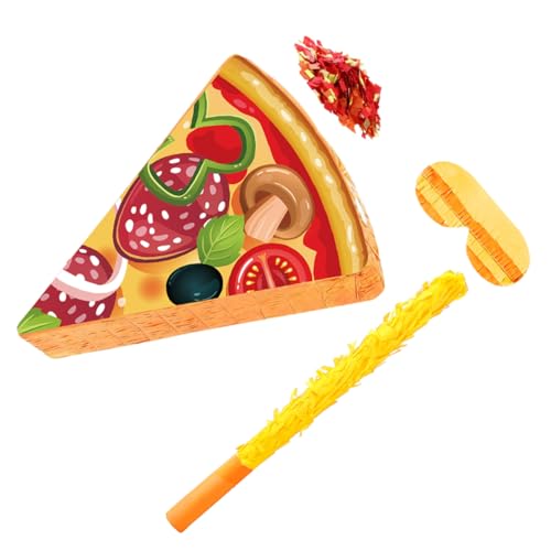 PRETYZOOM 1 Satz Pizza Pinata mit Augenbinde und Buntem Konfetti Lustiges für Geburtstagsfeiern und Themenpartys für Schulveranstaltungen PRETYZOOM 1 Satz Pizza Pinata mit Augenbinde und Buntem Konfetti Lustiges für Geburtstagsfeiern und Themenpartys für Schulveranstaltungen von PRETYZOOM