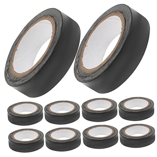 PRETYZOOM 1 Satz Pvc Isolierband Elektriker Klebeband Schwarz Hohe Isolierung Hitzebeständig Schutz Für Kabelverbindung Reparatur Elektrische Anwendungen Indoor Outdoor 10 Rollen von PRETYZOOM