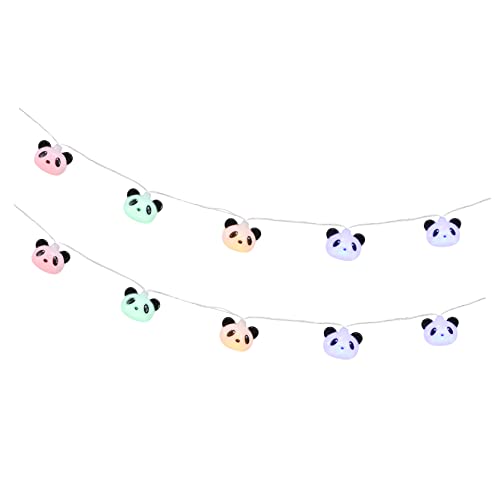 PRETYZOOM Panda-lichterkette 1 Set Dekorative Tierlichter Batterielos Raumdekoration Zum Valentinstag von PRETYZOOM