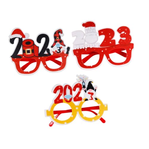 PRETYZOOM 1 Satz Teiliges Neujahrs Partybrillen Lustige Sonnenbrillen Für Erwachsene Und Fotorequisiten Zur Dekoration Von Feiern Für Unvergessliche 3 Stück von PRETYZOOM