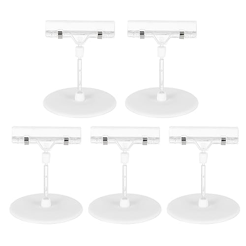 PRETYZOOM 1 Satz Teiliges Set Preisetiketten Clips Für Supermärkte Transparente Schilderhalter Für Preisauszeichnungen Und Werbung Leicht Und Tragbar Für Einzelhandel Und 5 Stück von PRETYZOOM