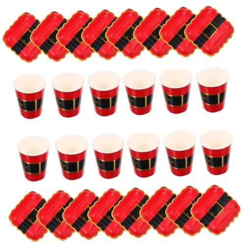 PRETYZOOM 1 Satz Teller Für Die Weihnachtsfeier Weihnachtstassen Weihnachts-pappbecher Weihnachtspappteller Kuchen Dekorationen Partyteller Party-servierplatte Weihnachtsteller Rot Papier PRETYZOOM 1 Satz Teller Für Die Weihnachtsfeier Weihnachtstassen Weihnachts-pappbecher Weihnachtspappteller Kuchen Dekorationen Partyteller Party-servierplatte Weihnachtsteller Rot Papier von PRETYZOOM