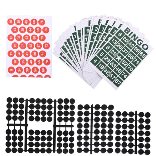 PRETYZOOM 1 Satz interaktive Spiele Spielzeug für Kinder Bingo-Spiel-Requisite Bingo-Zahlenschach Haushaltspartyspiel Bingo-Papier leer Spiel Requisiten Zahlenkarte Spielset von PRETYZOOM