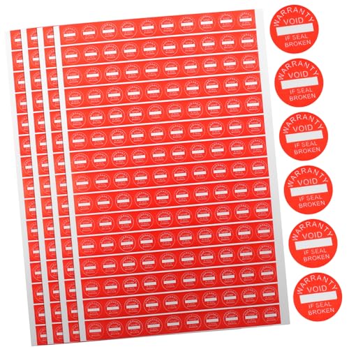 PRETYZOOM 1 Satz -tags Etikett Aufkleber Dauerhaft Stichworte Klebendes Warnschild Warnscheiben Papier Rot 1000 Stück von PRETYZOOM