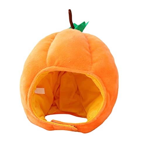 PRETYZOOM 1 Stück Kürbishut Puppenhut Plüschpuppe Halloween-Party-Kappe Halloween-Kopfschmuck halloween puppen halloween Doll hats Stütze Prop-Kappe Plüsch und pp Baumwolle Orange von PRETYZOOM