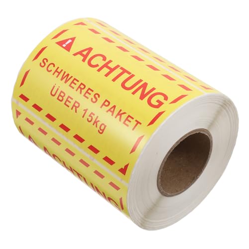 PRETYZOOM 1 Übergewicht Etikettenaufkleber Warnaufkleber Versandetikettenaufkleber Warnaufkleber Etikettenaufkleber Papier Vorsicht Schwere Aufkleber Paketetikettenhüllen von PRETYZOOM