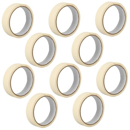 PRETYZOOM 10 Rollen Abdeckband Wände Maskierung lackierbar papierklebeband DIY Klebeband Malerkreppband Präzisionsklebeband Tape für kreative Projekte Farbband weißes Malerband Künstlerband von PRETYZOOM