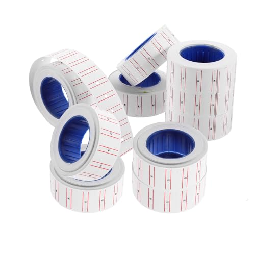 PRETYZOOM 10 Rollen Preisblatt Name Etiketten Supermarkt-Preisschild Preismarkierungsetikett Shop-Tags Verkaufspreise Marktpreisaufkleber Preismarkierungsband Papier von PRETYZOOM