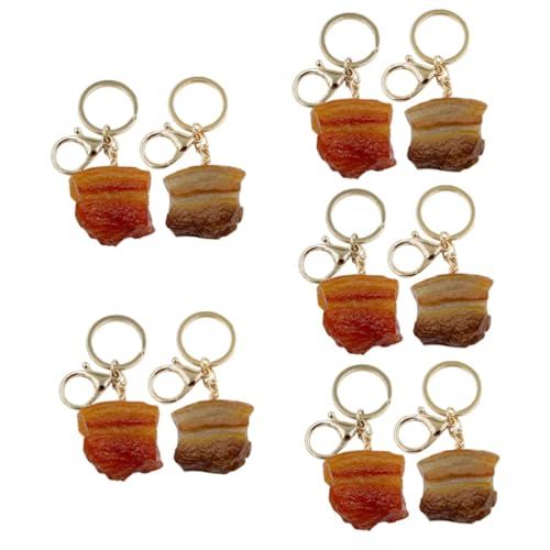 PRETYZOOM 10 Stk Schlüsselanhänger Schlüsselhalter Für Die Handtasche Brieftaschenschlüsselhalter Künstliches Fleischspielzeug Neuheit Für Kleinkinder Handtaschen-charme Schlüssel Dekoration von PRETYZOOM