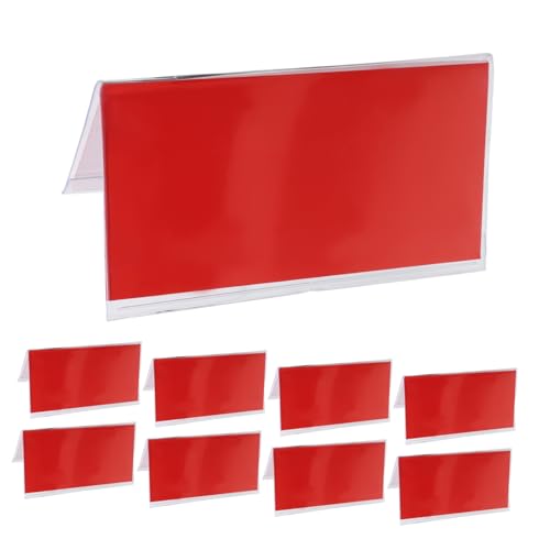 PRETYZOOM 10 Stück Anzeigetisch für Namensschilder kleines Anzeigeschild Acryl-Schilderhalter, Kartenhalter Etikettenhalter für Warenschilder Halterungen für Warenschilder Schule Plastik rot PRETYZOOM 10 Stück Anzeigetisch für Namensschilder kleines Anzeigeschild Acryl-Schilderhalter, Kartenhalter Etikettenhalter für Warenschilder Halterungen für Warenschilder Schule Plastik rot von PRETYZOOM