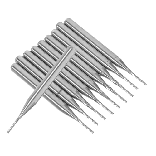 PRETYZOOM 10 Stück Hartmetall Fräsbohrer Cnc Endfräser aus Wolframstahl mit Schaft Verschleißfest Kompakt Präzise Gravurwerkzeuge für Pcb Platinen und Leiterplattenbearbeitung PRETYZOOM 10 Stück Hartmetall Fräsbohrer Cnc Endfräser aus Wolframstahl mit Schaft Verschleißfest Kompakt Präzise Gravurwerkzeuge für Pcb Platinen und Leiterplattenbearbeitung von PRETYZOOM