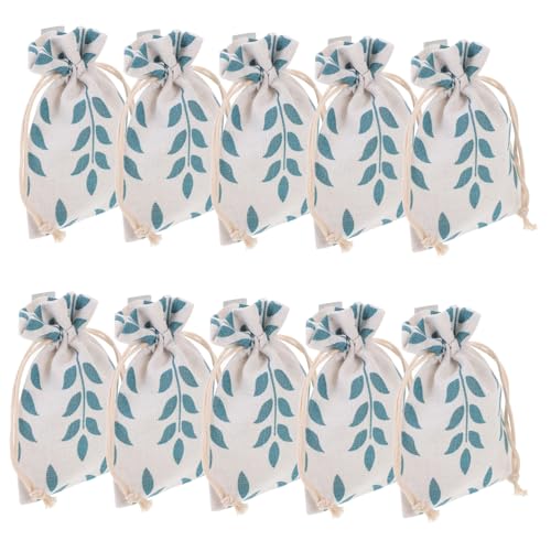 PRETYZOOM 10 Stück Jute Beutel mit Kordelzug Kleine Schmuckbeutel für Süßigkeiten und Dekoration Wiederverwendbar für Partys und Geschenkverpackung von PRETYZOOM