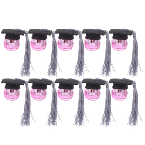 PRETYZOOM Elegante Abschlusskappen-quasten Disco-cupcake-topper 10 Stück Für Universitäts-kuchendekorationen von PRETYZOOM