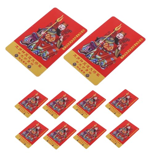 PRETYZOOM 10 Stück Tai Sui Karten Party Zubehör Schlangen Neujahrsgrußkarten Traditionelle Neujahrskarten Mondneujahrskarten Buddhistische Accessoires Feng Shui von PRETYZOOM