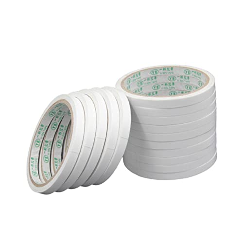 PRETYZOOM 10 Stück doppelseitiges Klebeband doppelseitiges Schaumklebeband zum Basteln durchsichtiges Klebeband Kunst teppichklebeband Schreibwarenkleber doppelseitiges Band Briefpapier Weiß von PRETYZOOM