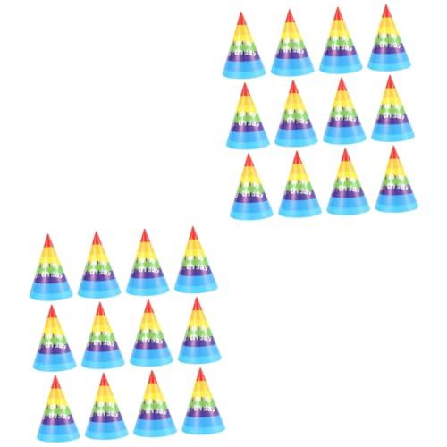 PRETYZOOM 100 Stk Geburtstagshut festlich stutzenhalter geburtstagseinladungen geldschrank decor Geburtstagsparty-Kappe Partyhüte für Kinder Geburtstagsmützen für Kinder Geburtstag liefert von PRETYZOOM