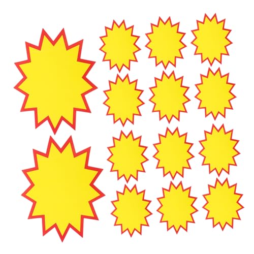 PRETYZOOM 100 Stück Preisschild Für Explosive Aufkleber Etikett Klebrig Einzelhandel Groß Geformt Leer Preisaufkleber Stichworte Klein Anzeichen Für Preisexplosionen Yellow Papier PRETYZOOM 100 Stück Preisschild Für Explosive Aufkleber Etikett Klebrig Einzelhandel Groß Geformt Leer Preisaufkleber Stichworte Klein Anzeichen Für Preisexplosionen Yellow Papier von PRETYZOOM