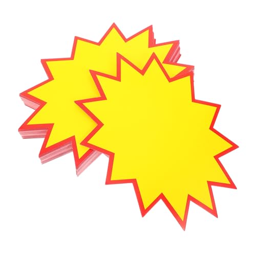 PRETYZOOM 100 Stück Preisschild für explosive Aufkleber Zeichen klein Einzelhandel Schilder für Geschäfte leer Preisschilder Werbeaufkleber Tags für den Handel Ersatz-Sale-Tags Papier Yellow PRETYZOOM 100 Stück Preisschild für explosive Aufkleber Zeichen klein Einzelhandel Schilder für Geschäfte leer Preisschilder Werbeaufkleber Tags für den Handel Ersatz-Sale-Tags Papier Yellow von PRETYZOOM