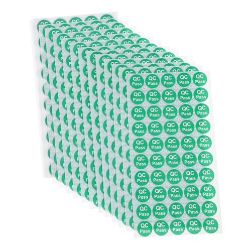 PRETYZOOM 1000 Stück Qualitätsprüfetikettenaufkleber Sicherheitsaufkleber Versandetiketten Qc Etiketten Inventaretiketten Geräteetiketten Prüfaufkleber Debitkartenaufkleber Papier von PRETYZOOM