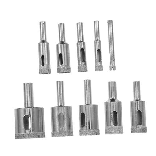 PRETYZOOM 10Er Set Bohrer für Porzellanfliesen Betonbohrer Steinbohrer Porzellanfliesenbohrer Keramikbohrer Bohrer zum Bohren von Wänden Bohrer für Fliesen legierter Stahl Silver PRETYZOOM 10Er Set Bohrer für Porzellanfliesen Betonbohrer Steinbohrer Porzellanfliesenbohrer Keramikbohrer Bohrer zum Bohren von Wänden Bohrer für Fliesen legierter Stahl Silver von PRETYZOOM
