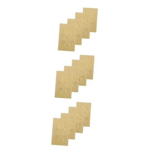 PRETYZOOM 12 Stck. Leibwächterkarte Buddha-karte Chinesische Feng Shui Amulettkarte Feng Shui Dekor Erfolgskarte Amulettkarte Mondjahr Dekor Symbol Des Schutzes Golden Kupfer von PRETYZOOM